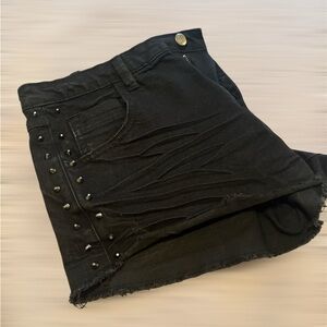 2/$12 Black Jean Shorts
